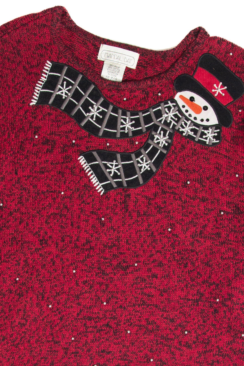 Vintage Red Ugly Christmas Pullover 62981