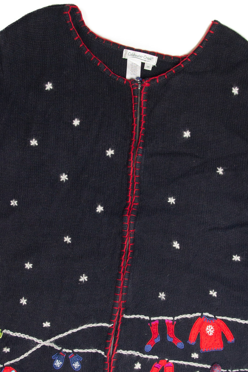 Vintage Black Ugly Christmas Cardigan 62983