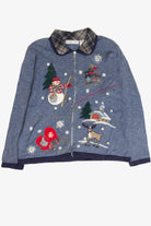 Vintage Blue Ugly Christmas Cardigan 62989