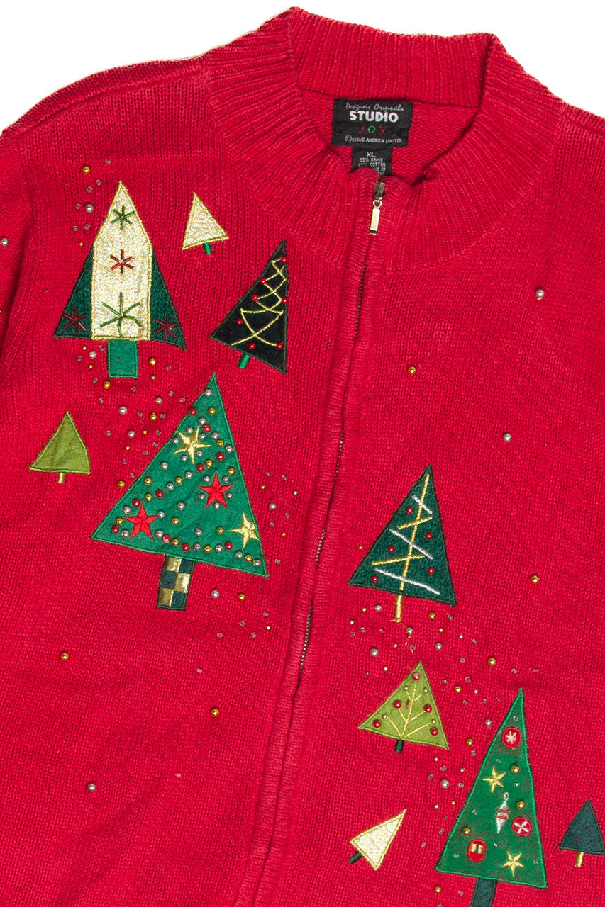 Vintage Red Ugly Christmas Cardigan 62990