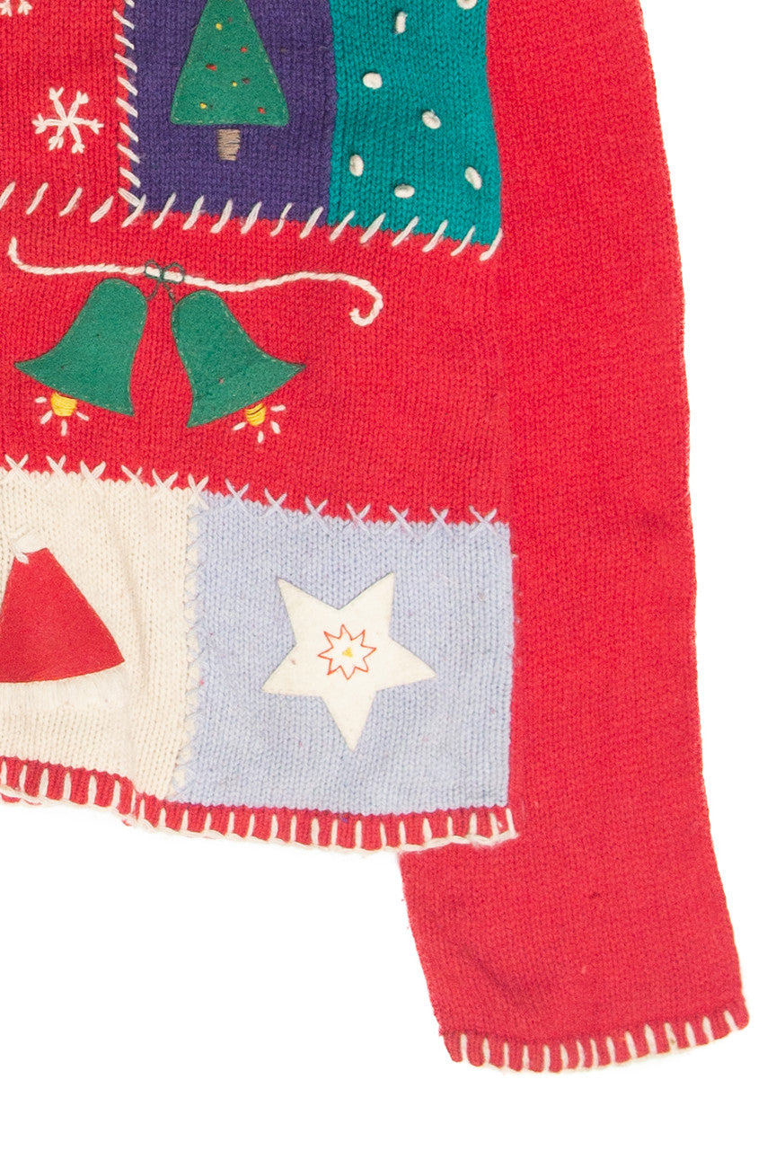 Vintage Red Ugly Christmas Cardigan 62991