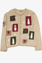 Vintage Beige Ugly Christmas Cardigan 62992