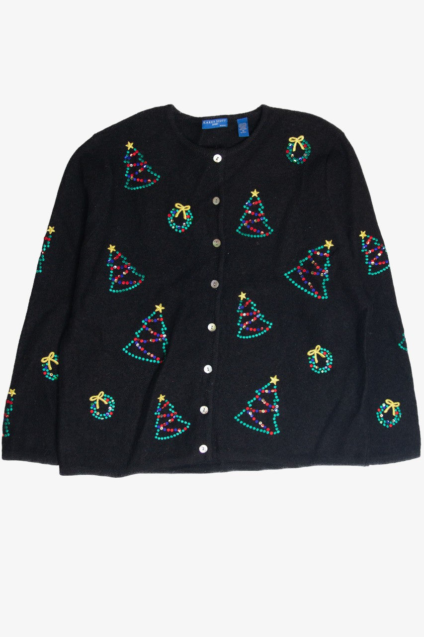 Vintage Black Ugly Christmas Cardigan 62994