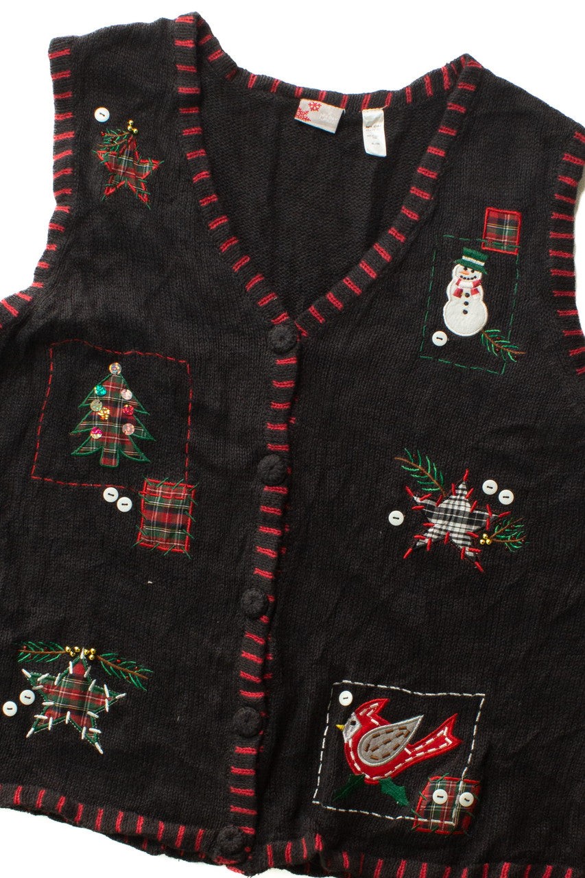 Black Ugly Christmas Vest 63542