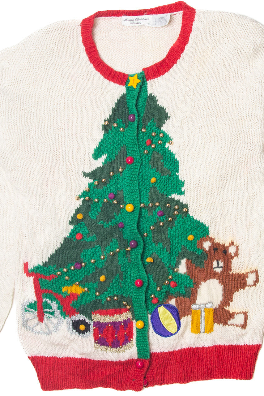 White Ugly Christmas Cardigan 63710