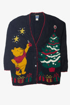 Black Ugly Christmas Sweater Winnie The Pooh 63721