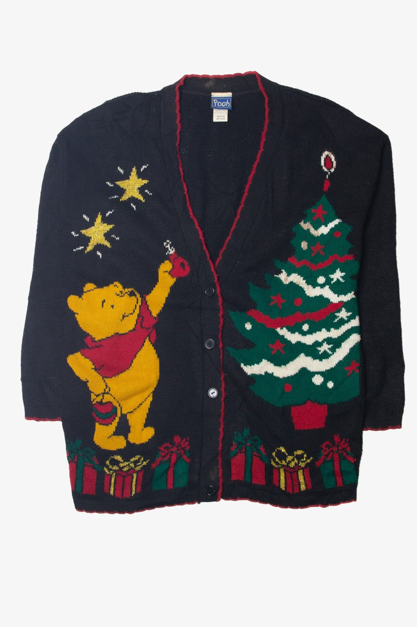 Black Ugly Christmas Sweater Winnie The Pooh 63721