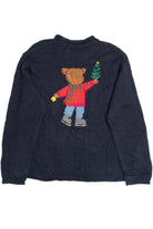 Marisa Christina Christmas Bear Navy Ugly Christmas Sweater 63739
