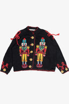 Vintage Michael Simon Nutcrackers Ugly Christmas Cardigan (1990s)