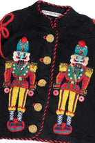 Vintage Michael Simon Nutcrackers Ugly Christmas Cardigan (1990s)