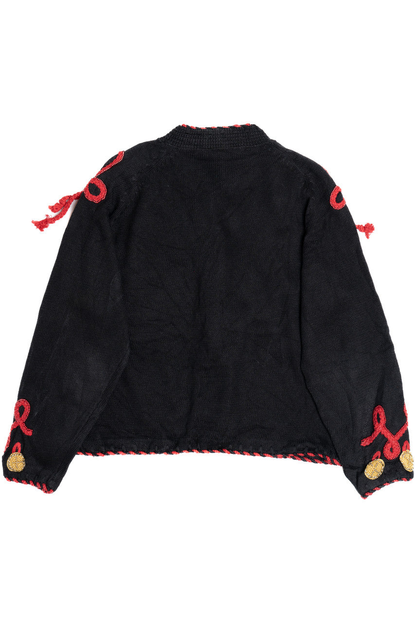 Vintage Michael Simon Nutcrackers Ugly Christmas Cardigan (1990s)