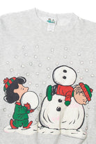 Peanuts Building Snowman Ugly Christmas Sweater 63752
