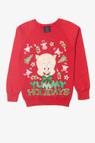 Porky Pig "Yummy Holidays" Looney Tunes Ugly Christmas Sweater 63754