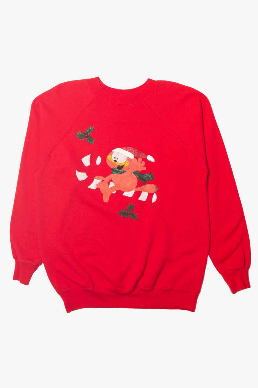 Garfield On A Candy Cane Ugly Christmas Sweater 63763