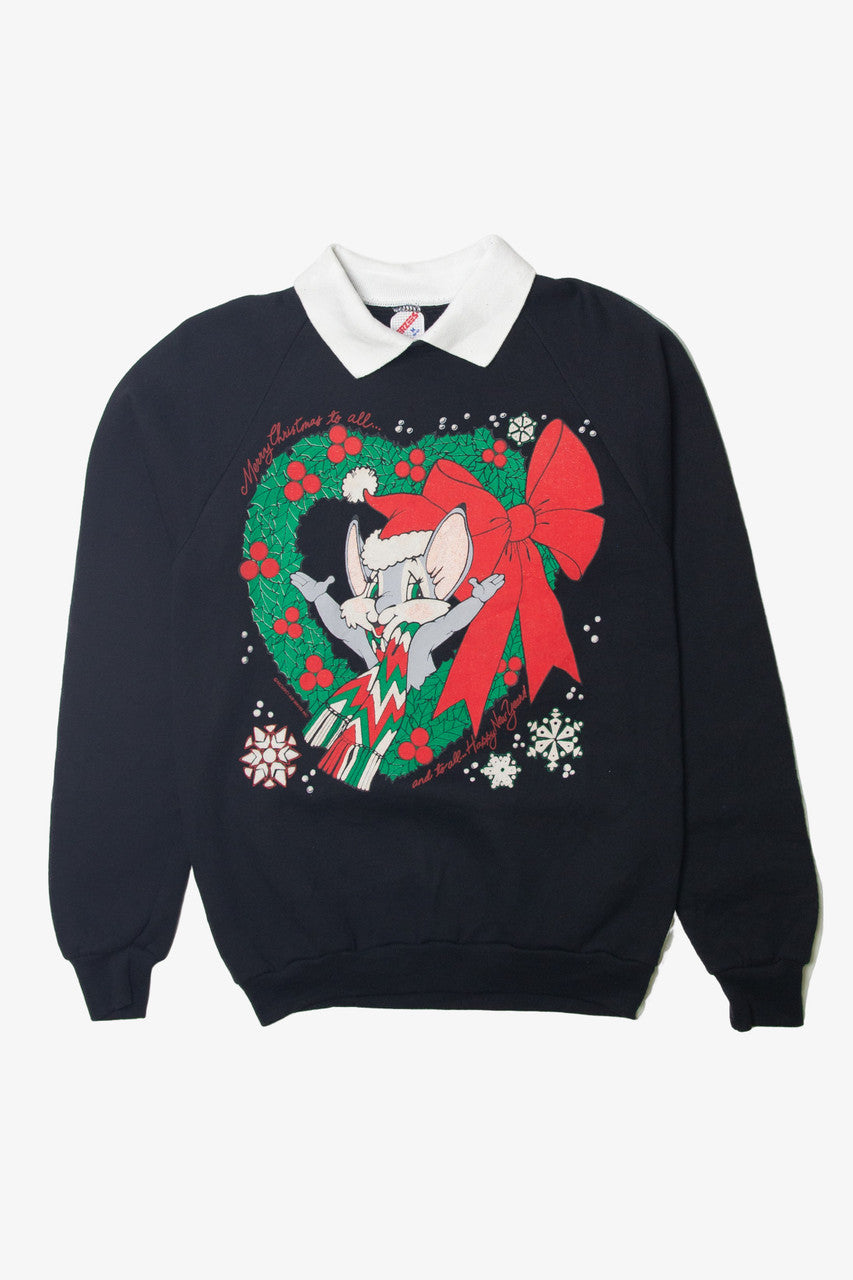 Mouse In Wreath "Merry Christmas To AllUgly Christmas Sweatshirt 63767