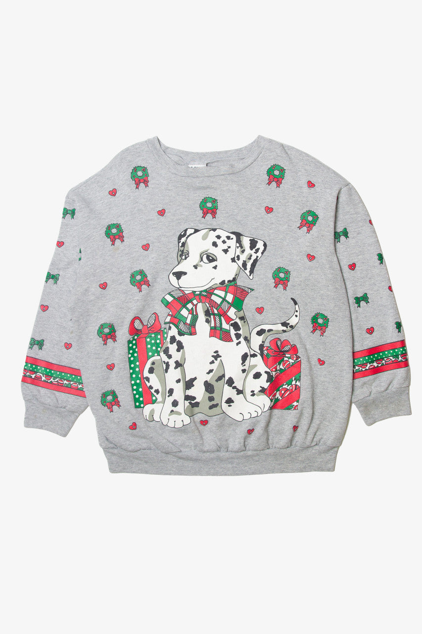  Vintage PuppyIn A Bow Ugly Christmas Sweatshirt 63768