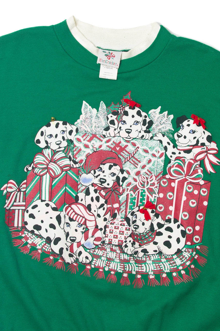 Puppies With Bows And Presents Ugly Christmas Sweater 63770