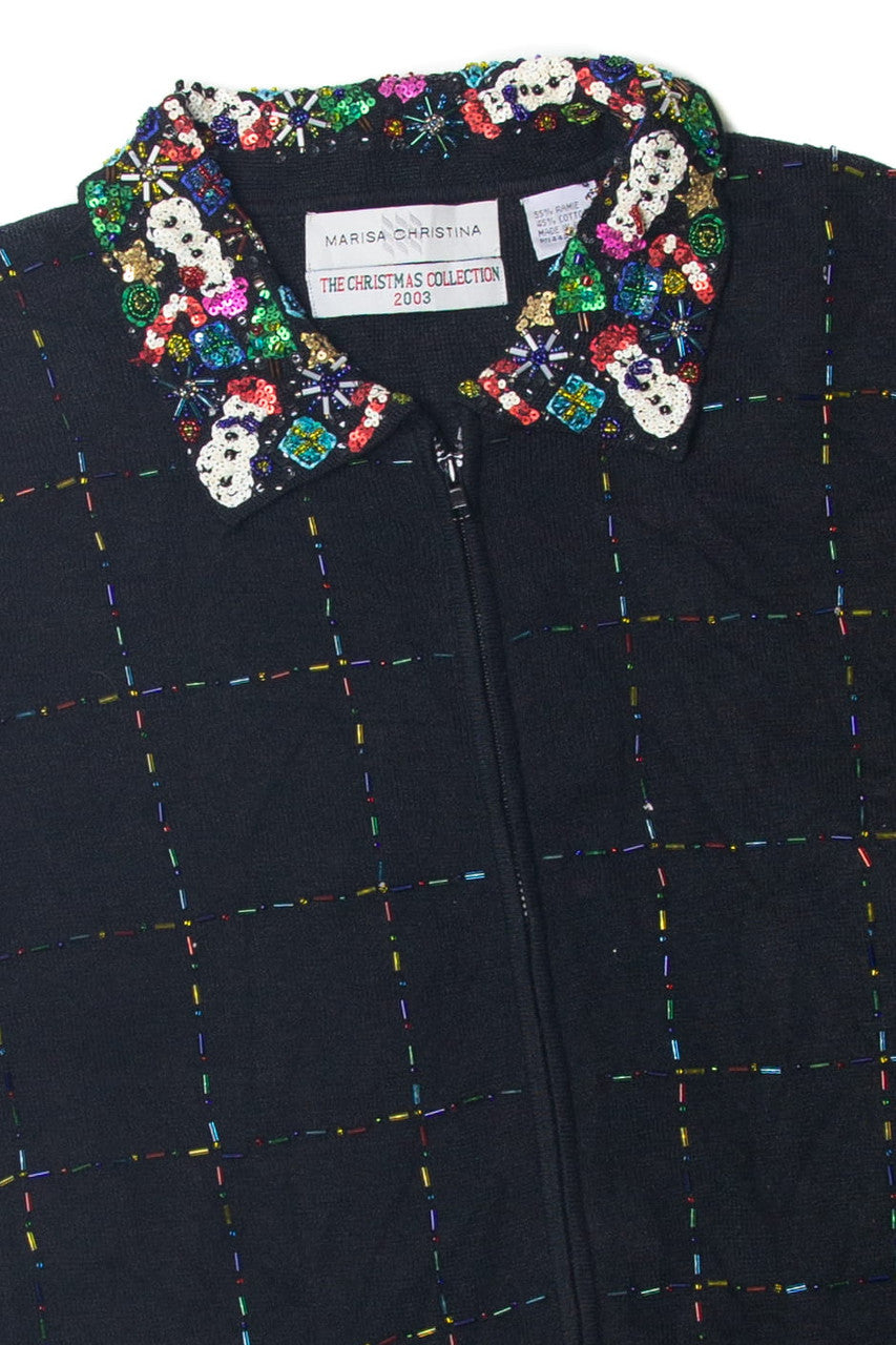 Sequin Black Ugly Christmas Sweater 63778