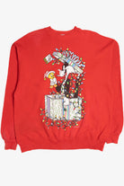 Vintage Tweety Bird & Sylvester Looney Tunes Ugly Christmas Sweatshirt (1990s)