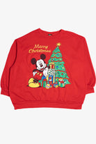 Vintage "Merry Christmas" Mickey Mouse Ugly Christmas Sweatshirt (1990s) 63790