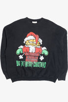 Vintage Garfield "Big Fat Merry Christmas" Ugly Christmas Sweatshirt
