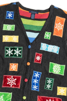 Black Rainbow Stripe Ugly Christmas Vest 63797