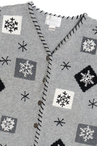 Hand Embroidered Snowflakes Ugly Christmas Vest 63804