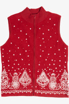 Red Wool Ugly Christmas Vest 63809