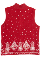Red Wool Ugly Christmas Vest 63809