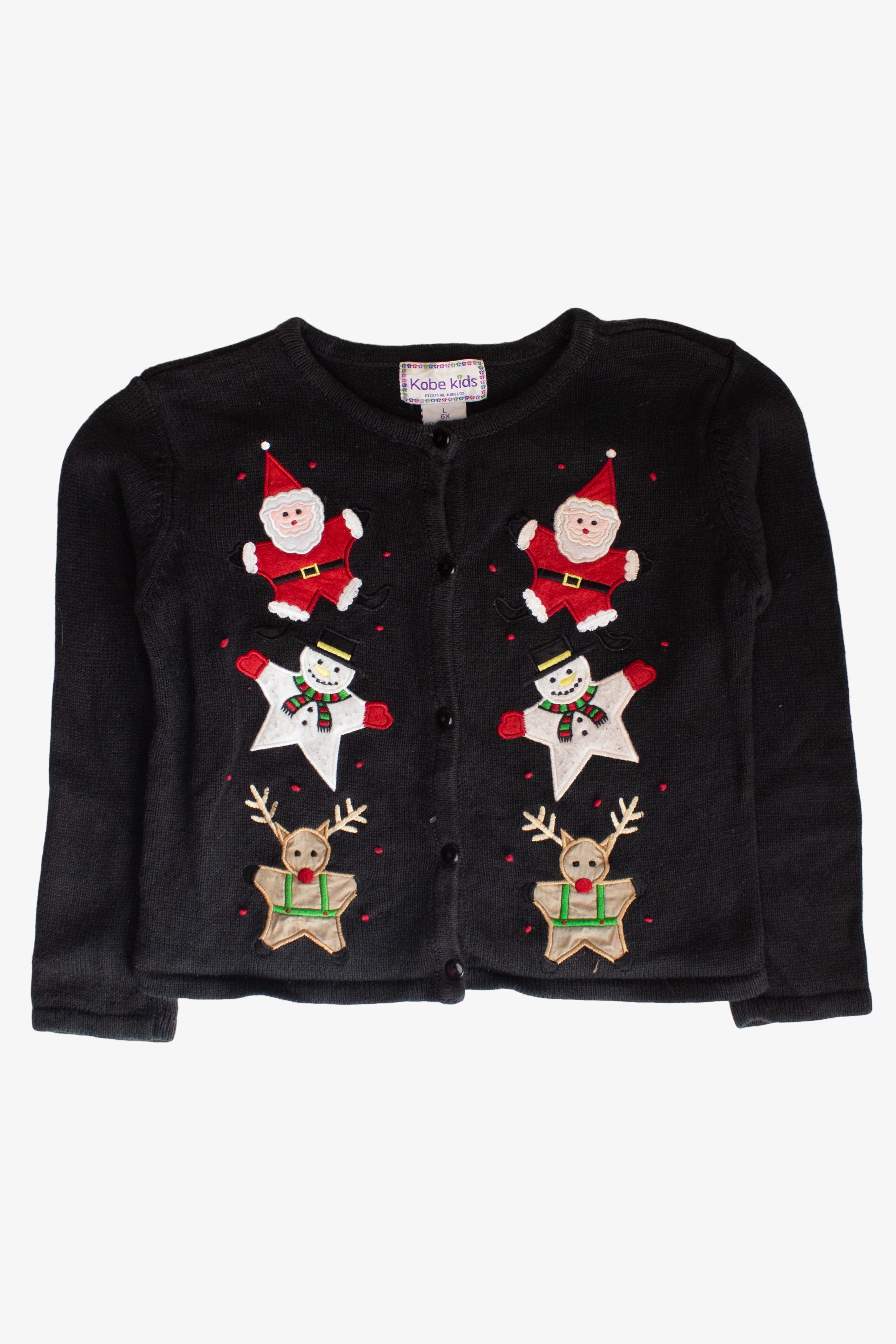 Kids Black Ugly Christmas Cardigan 63827