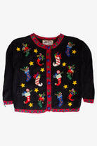 Kids Black Ugly Christmas Cardigan 63831