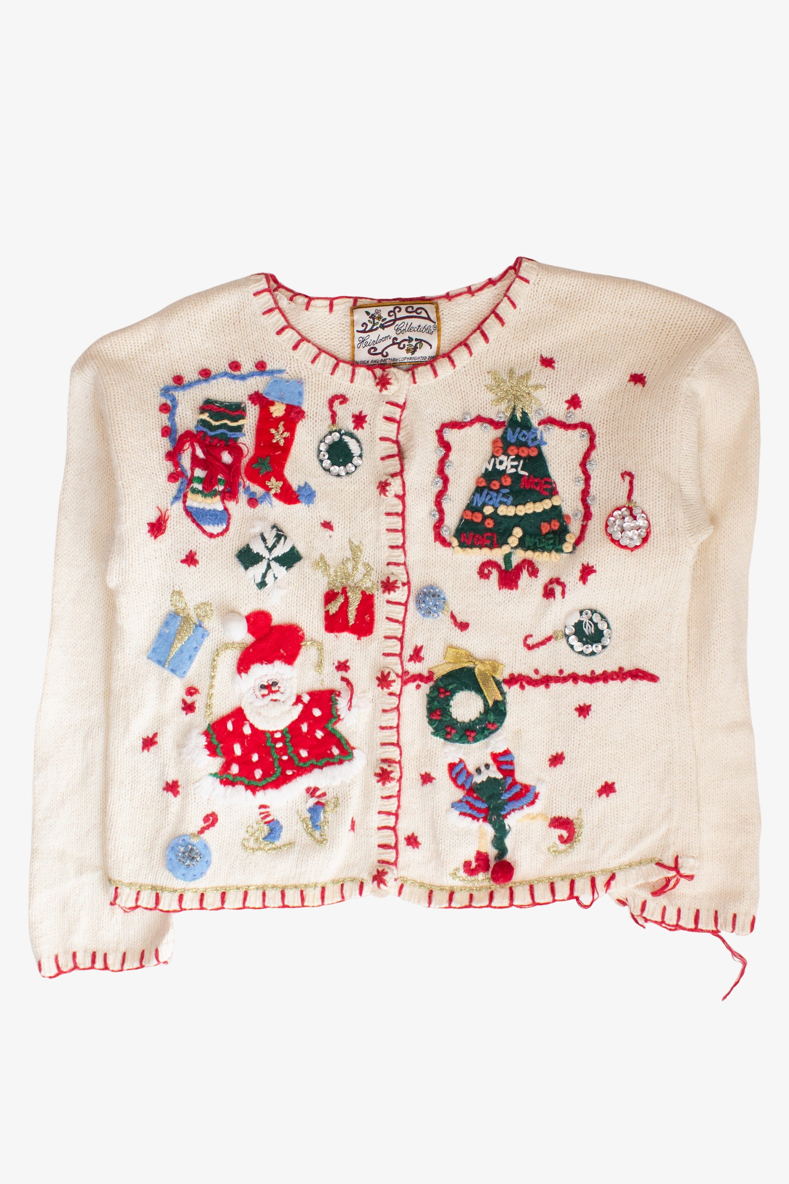 Kids White Ugly Christmas Cardigan 63837