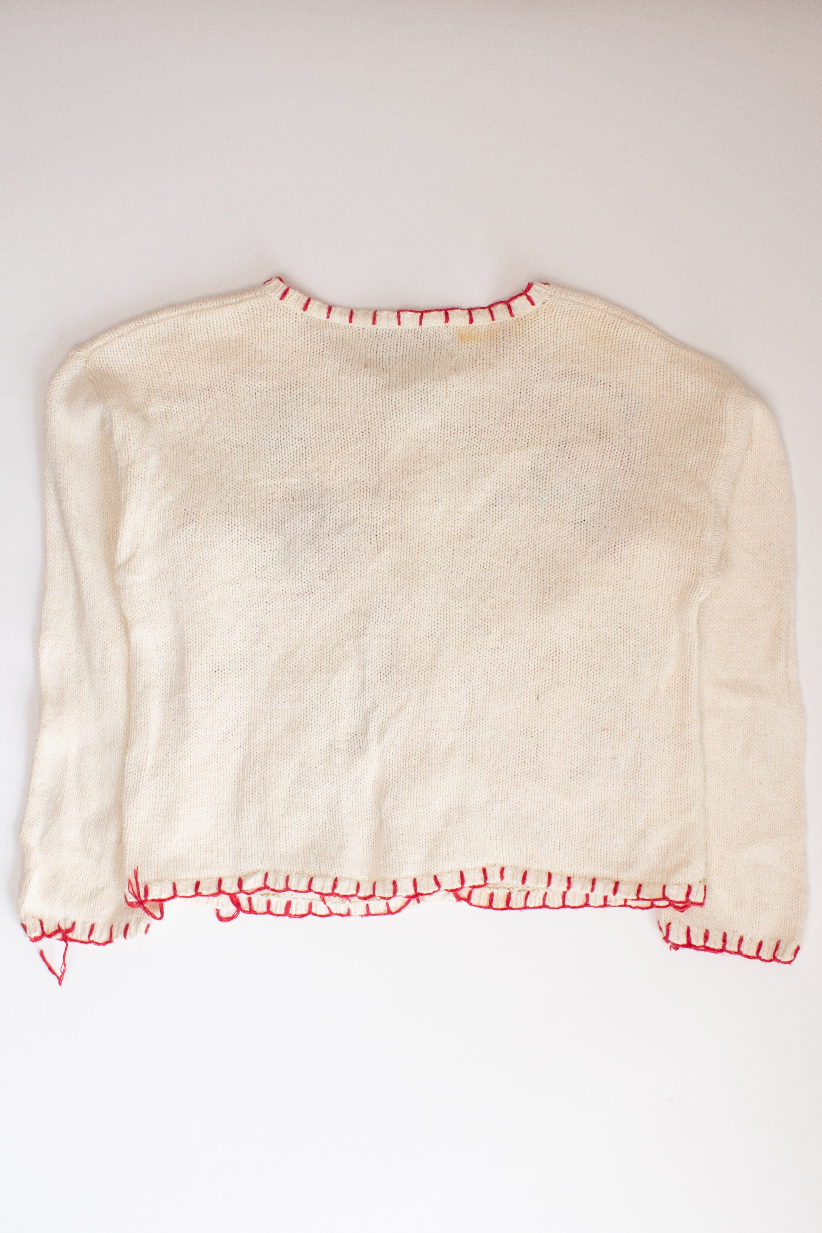 Kids White Ugly Christmas Cardigan 63837