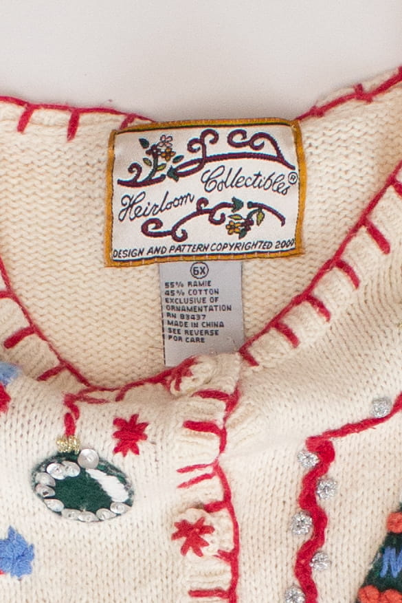Kids White Ugly Christmas Cardigan 63837