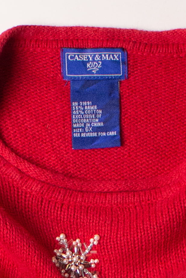 Kids Red Ugly Christmas Pullover 63849