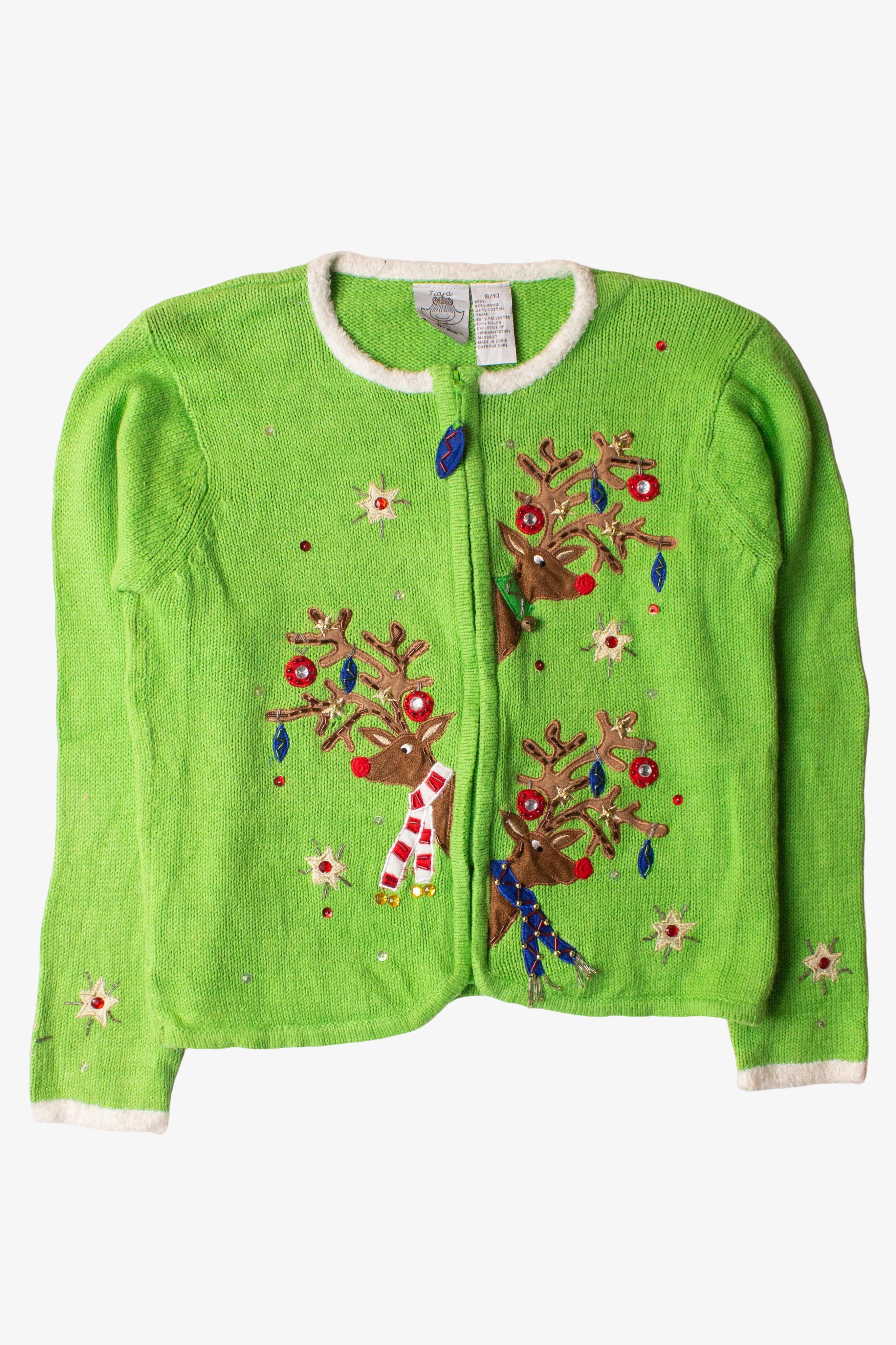 Kids Green Ugly Christmas Cardigan 63859