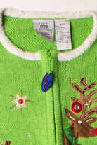Kids Green Ugly Christmas Cardigan 63859