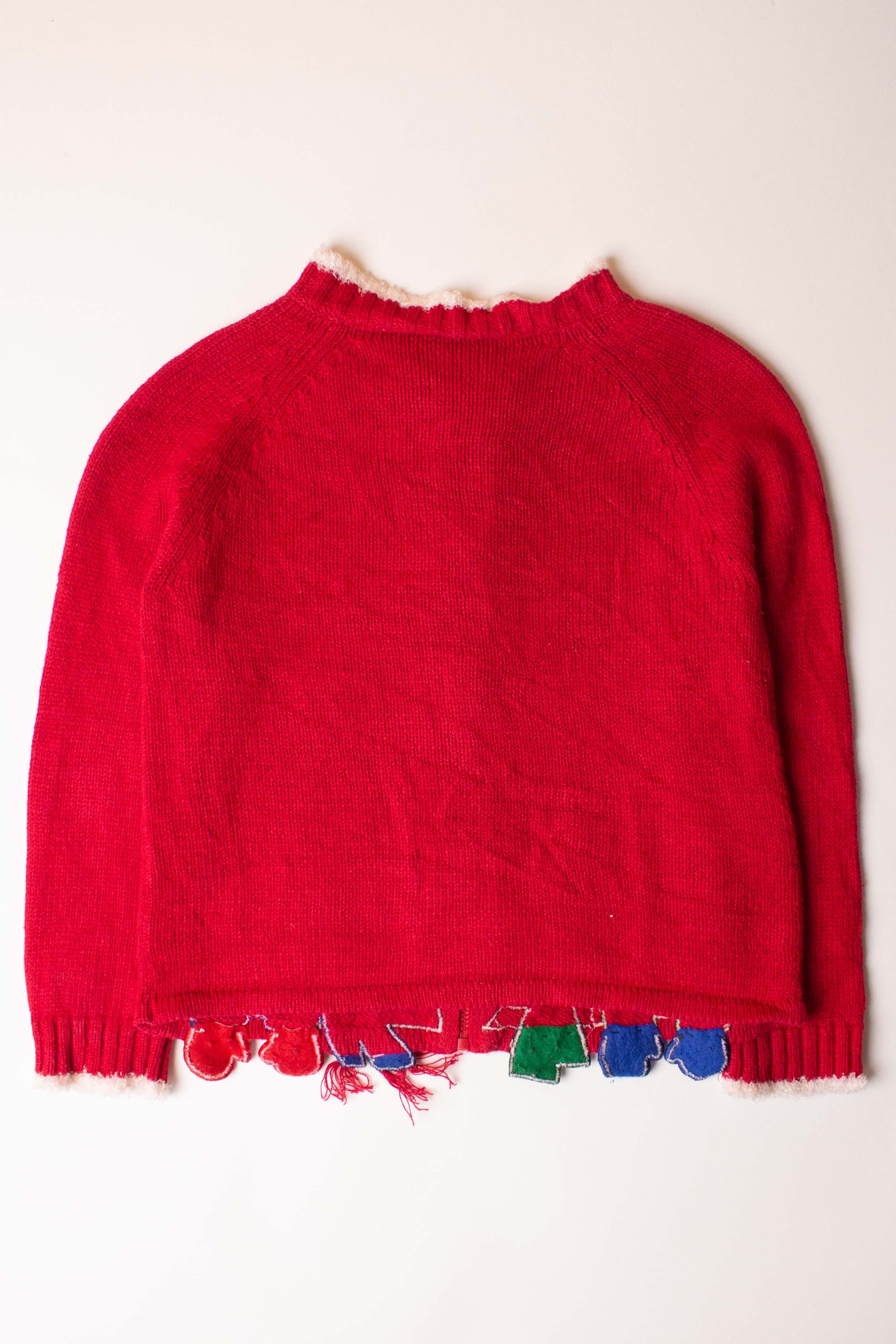 Kids Red Ugly Christmas Cardigan 63876