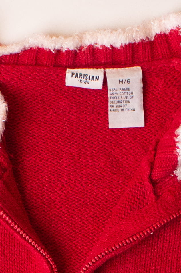 Kids Red Ugly Christmas Cardigan 63876