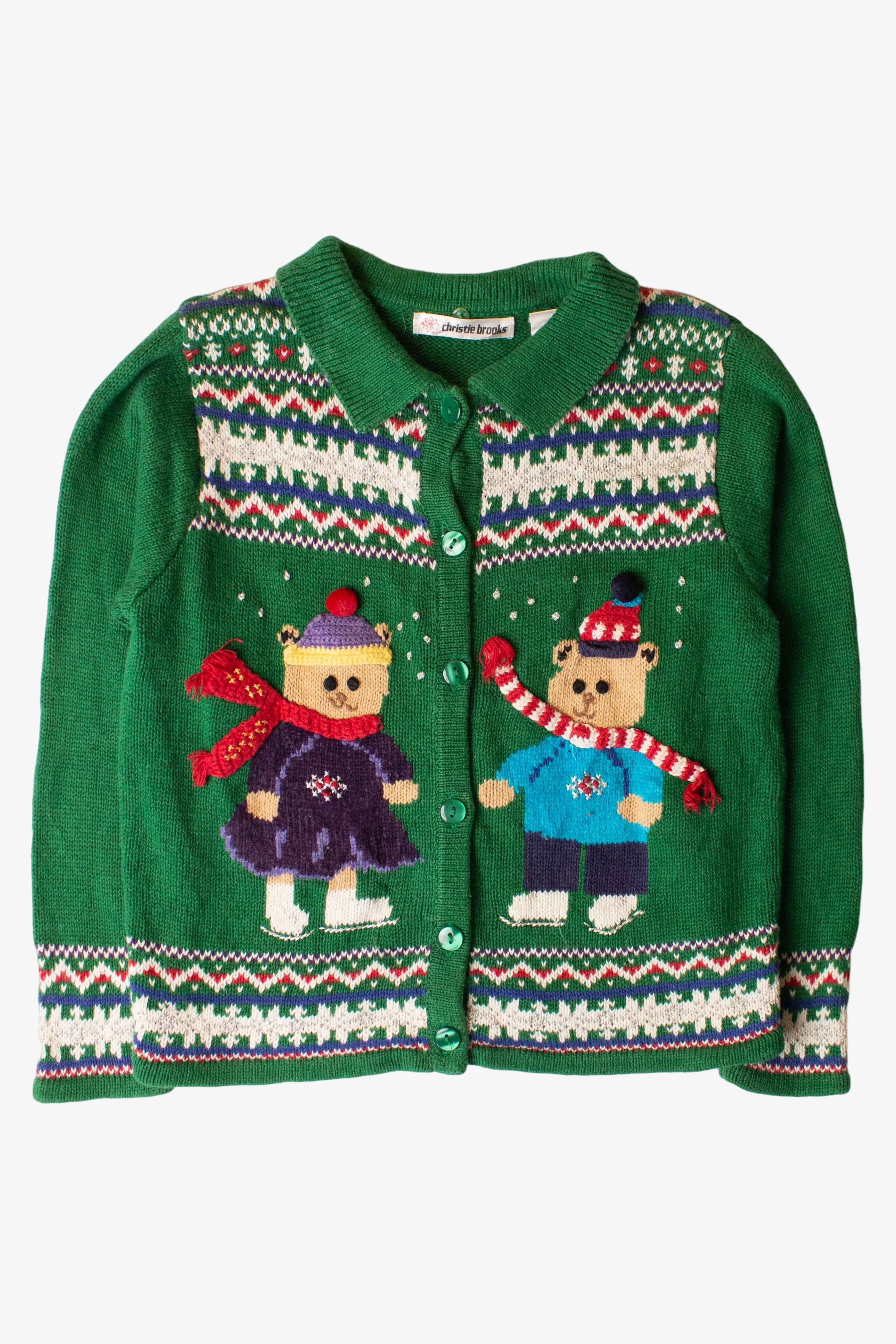 Kids Green Ugly Christmas Cardigan 63877