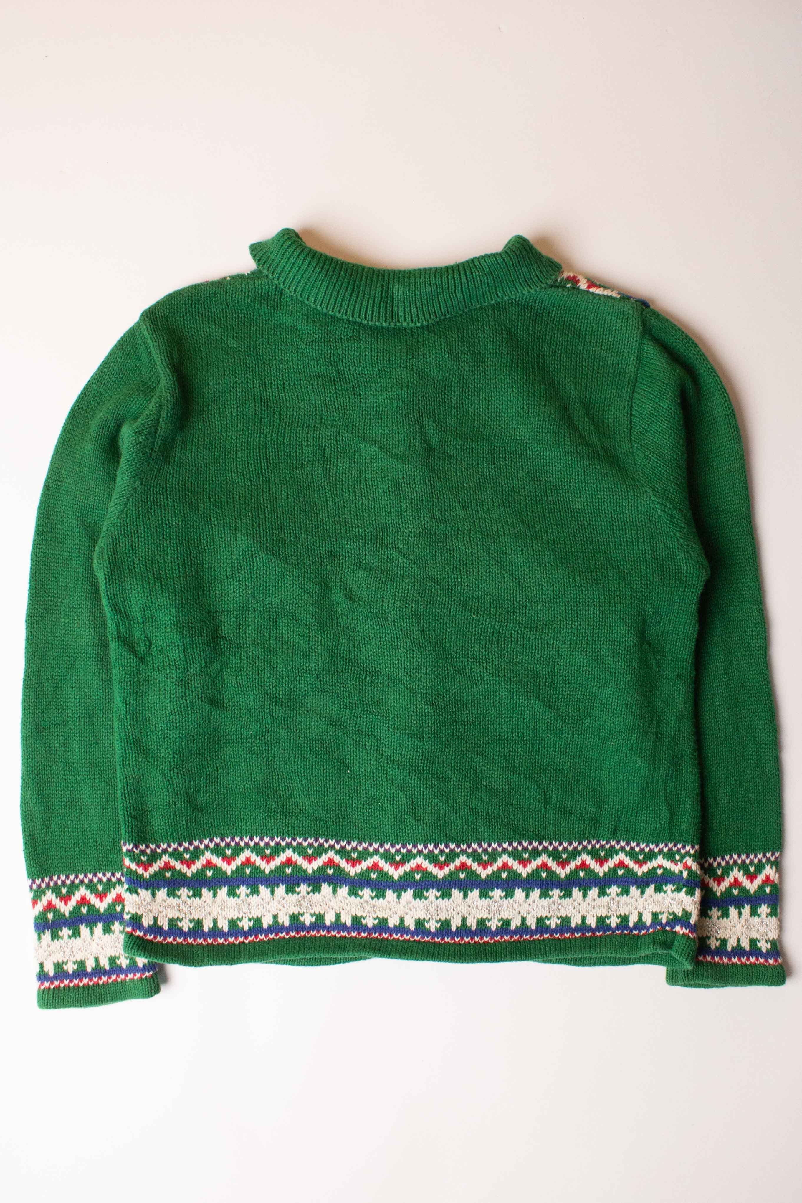 Kids Green Ugly Christmas Cardigan 63877