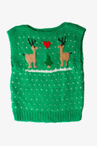 Kids Green Hand Knit Christmas Vest 63881