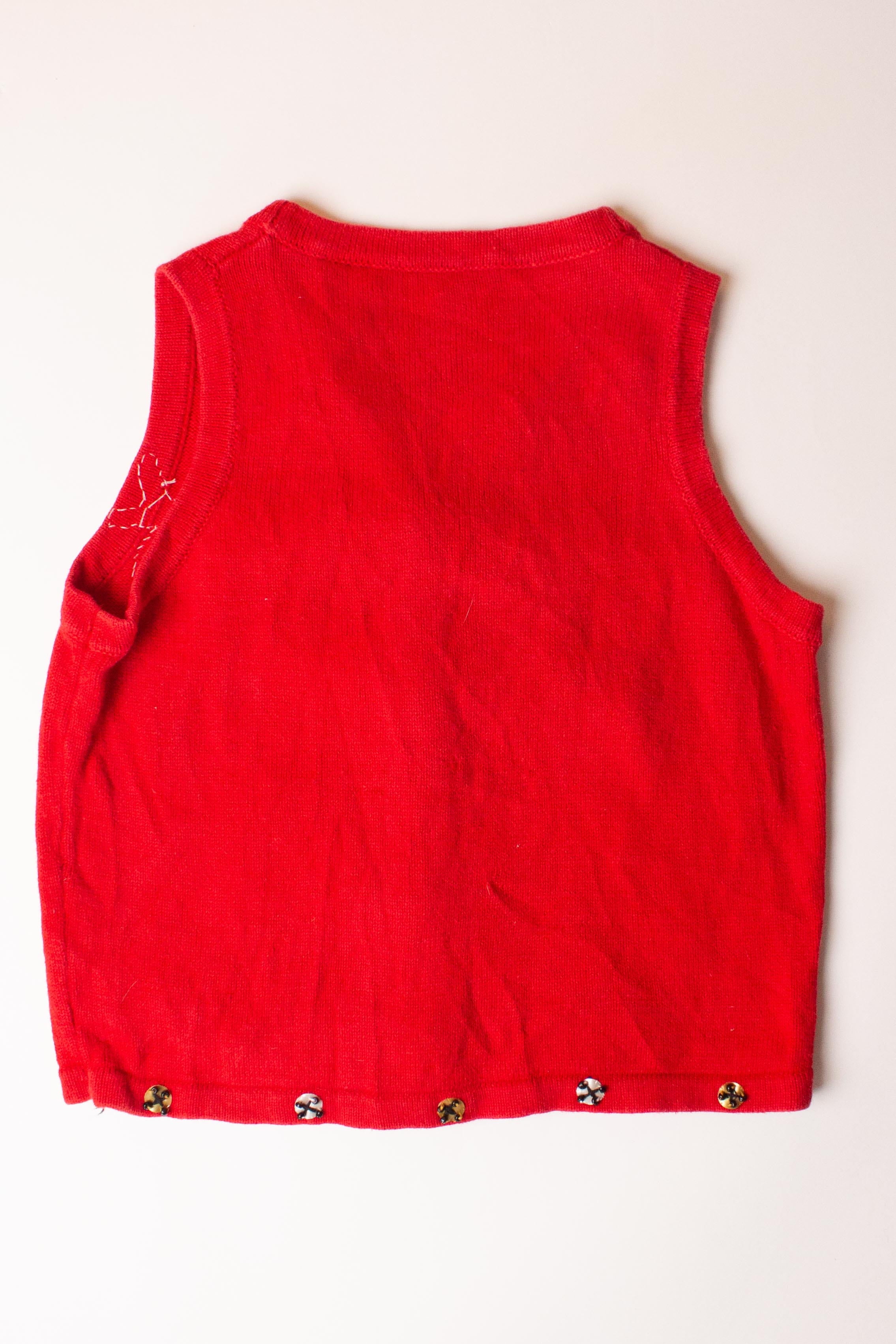Kids Red Ugly Christmas Vest 63897