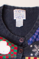 Kids Blue Ugly Christmas Cardigan 63906