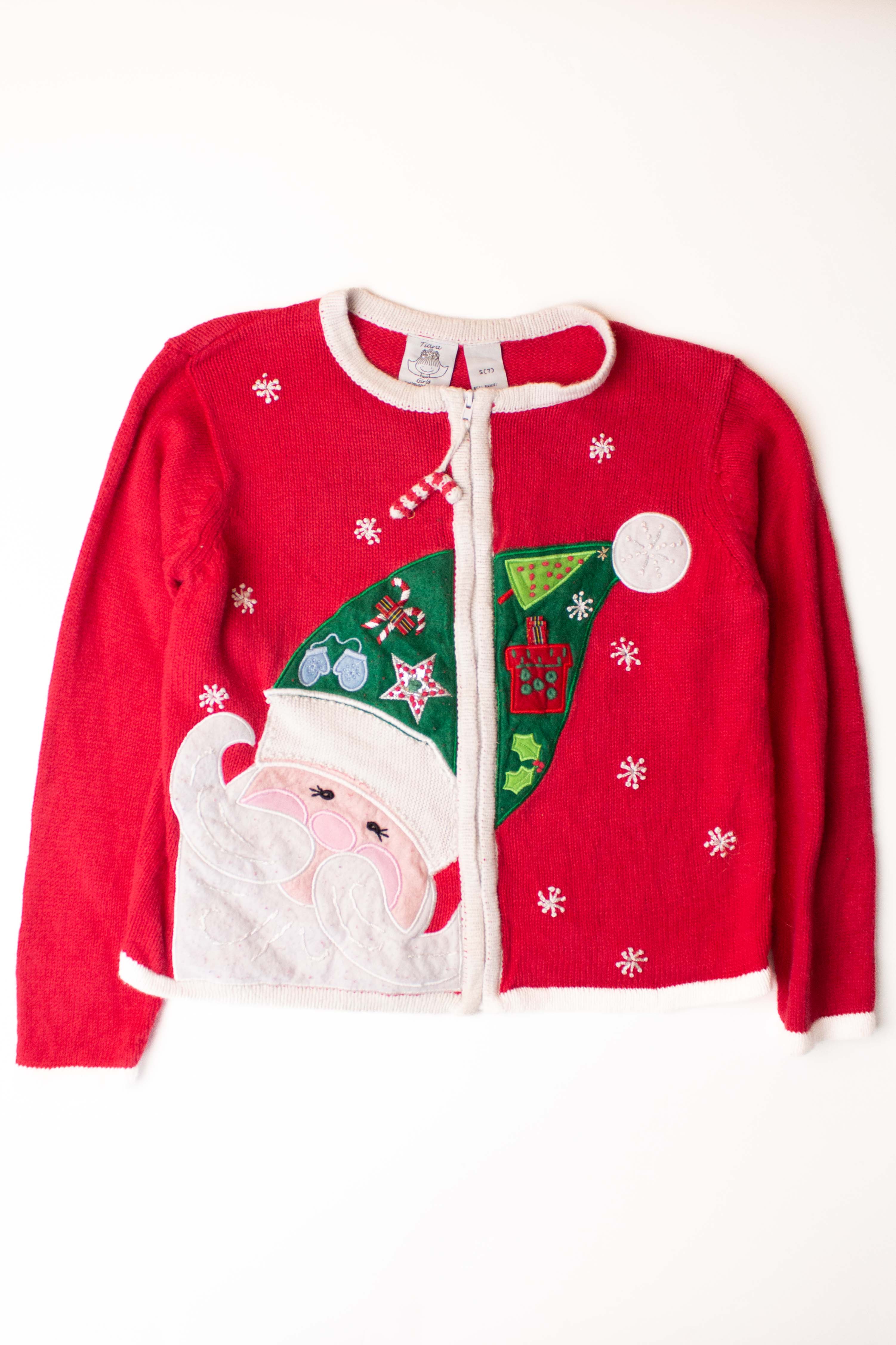 Kids Red Ugly Christmas Cardigan 63911