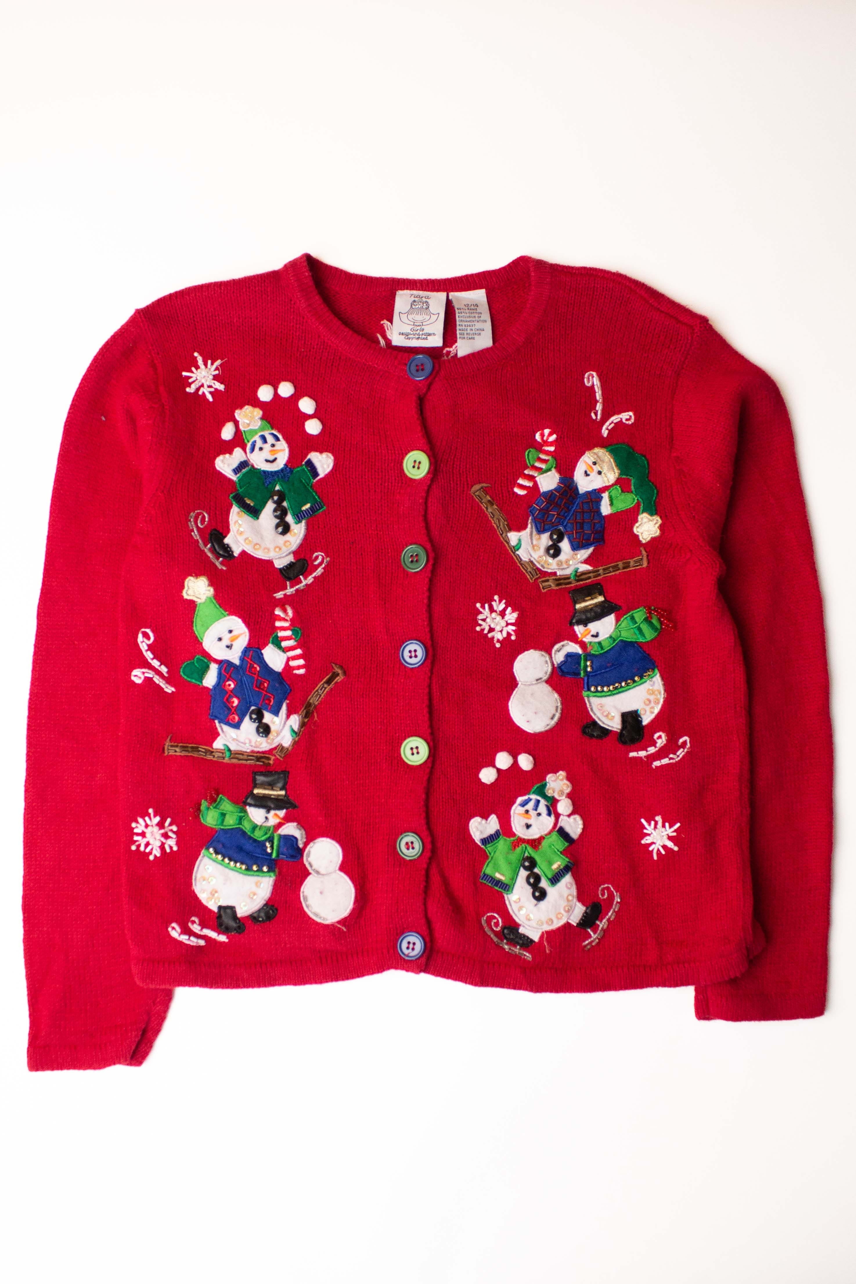 Kids Red Ugly Christmas Cardigan 63913