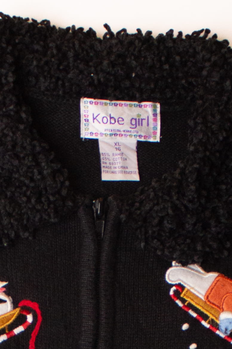 Kids Black Ugly Christmas Cardigan 63918