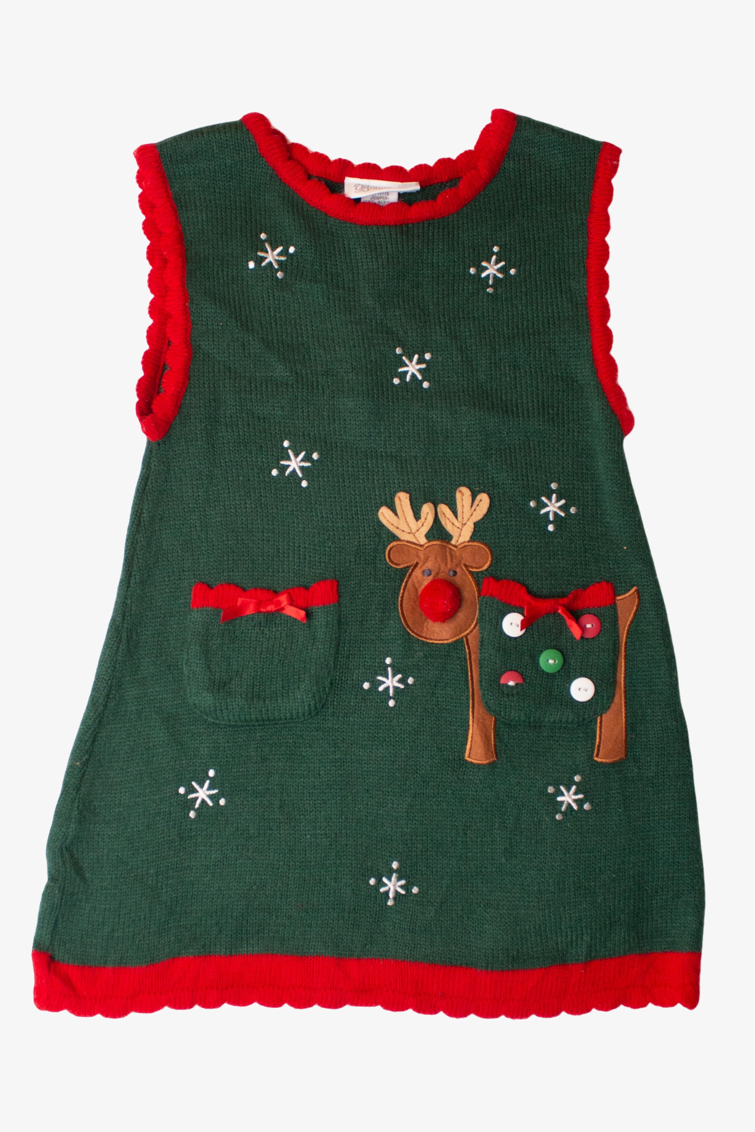 Kids Green Ugly Christmas Dress 63919