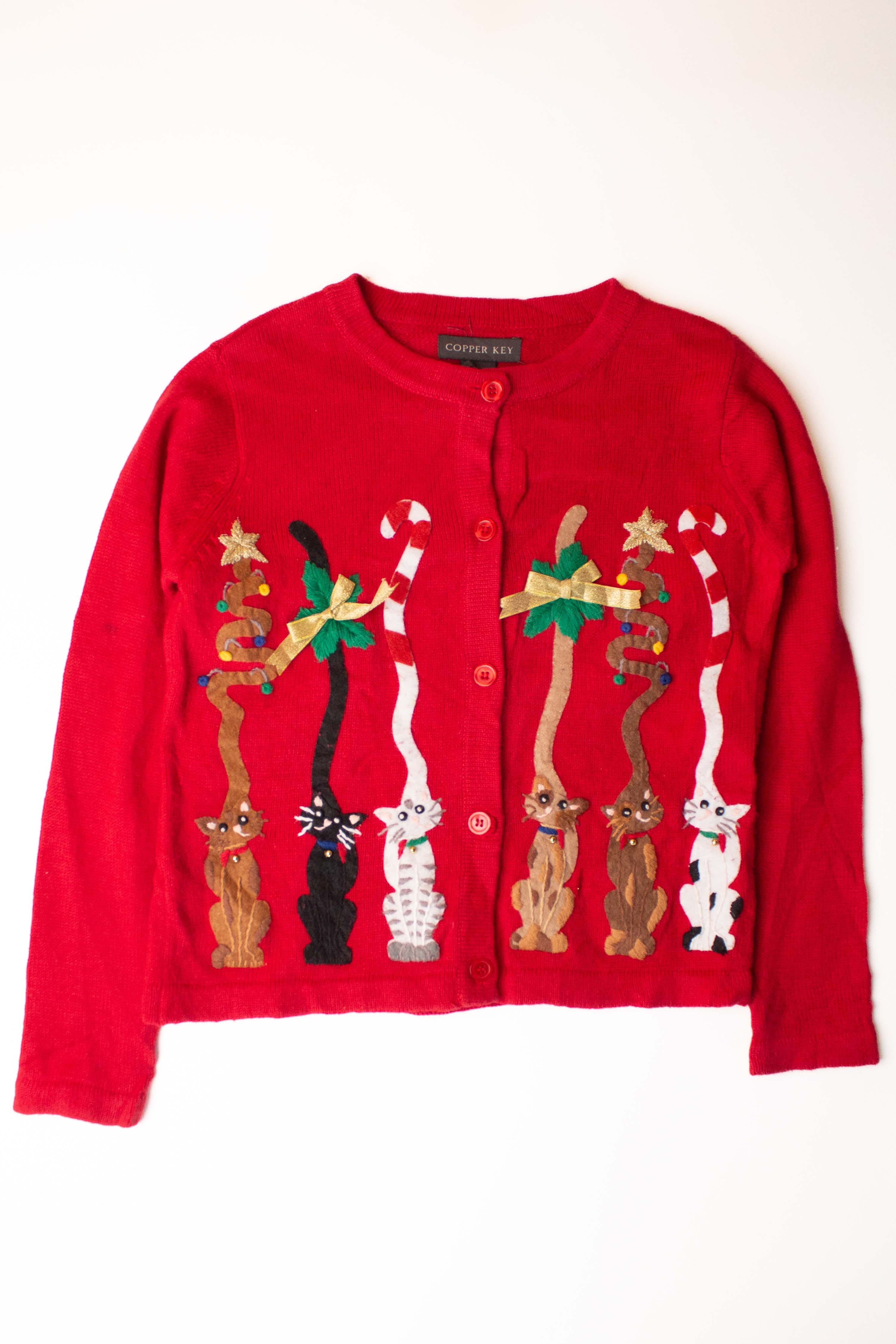 Kids Red Ugly Christmas Cardigan 63924