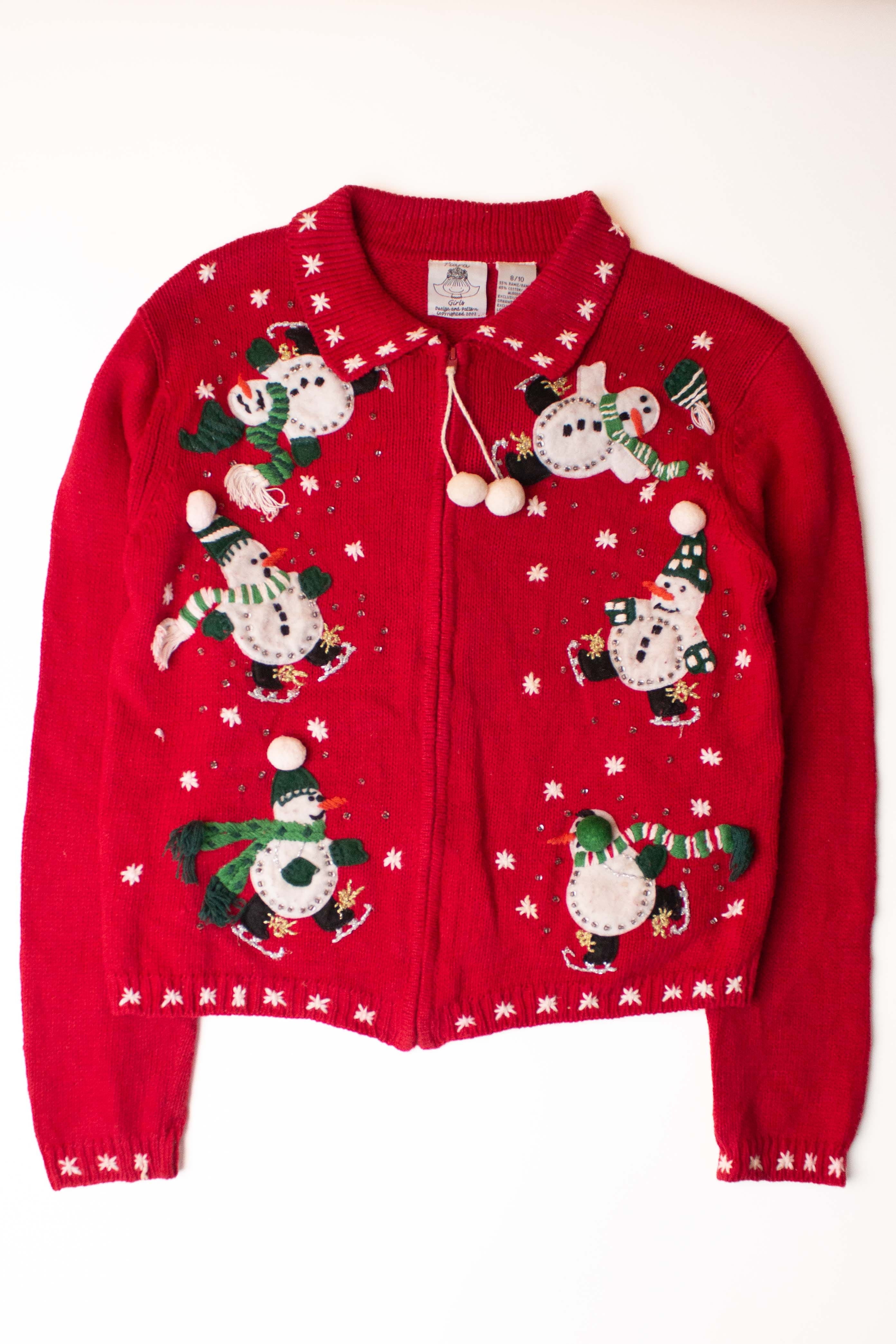 Kids Red Ugly Christmas Cardigan 63926